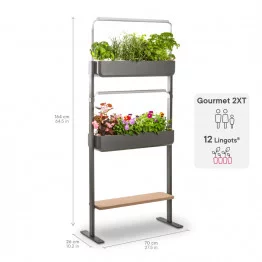 Gourmet INDOOR - Jardin autonome made in France 2 étages + tablette