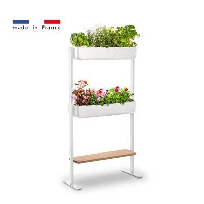 GOURMET OUTDOOR 2x Blanc - Tablette bois - Made in France