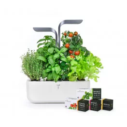 Le potager Véritable® CONNECT Infinity Grey est livré avec 4 Lingots au choix