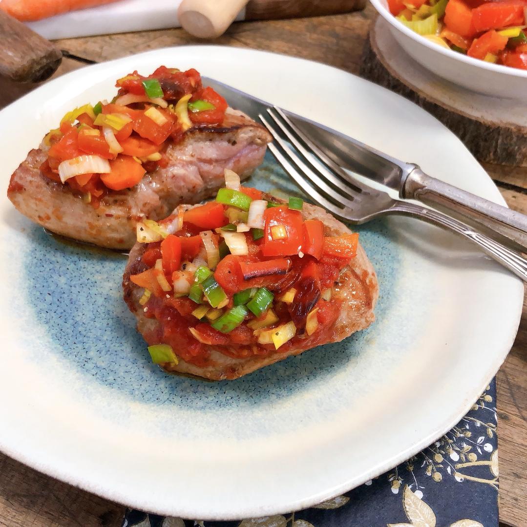 Tournedos à la pizzaiola, légumes sautés