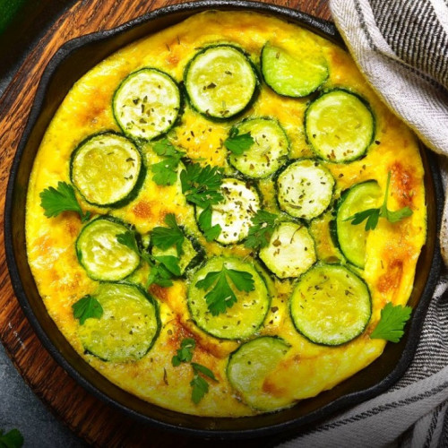 Recette facile d'omelette aux courgettes