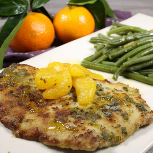 Recette facile d'escalope de veau aux clémentines et à la sauge