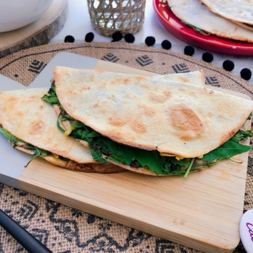 Recette simple de quesadillas au gouda et à la roquette